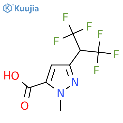 3-(1,1,1,3,3,3-hexafluoropropan-2-yl)-1-methyl-1H-pyrazole-5-carboxylic acid structure