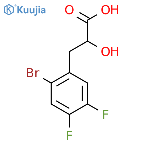 3-(2-bromo-4,5-difluorophenyl)-2-hydroxypropanoic acid structure