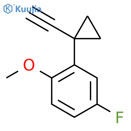 2-(1-ethynylcyclopropyl)-4-fluoro-1-methoxybenzene structure