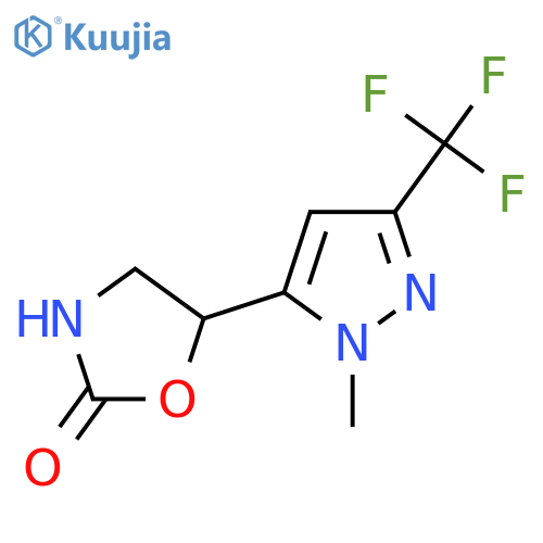 5-1-methyl-3-(trifluoromethyl)-1H-pyrazol-5-yl-1,3-oxazolidin-2-one structure