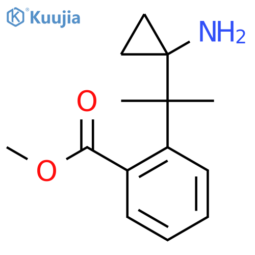 methyl 2-2-(1-aminocyclopropyl)propan-2-ylbenzoate structure