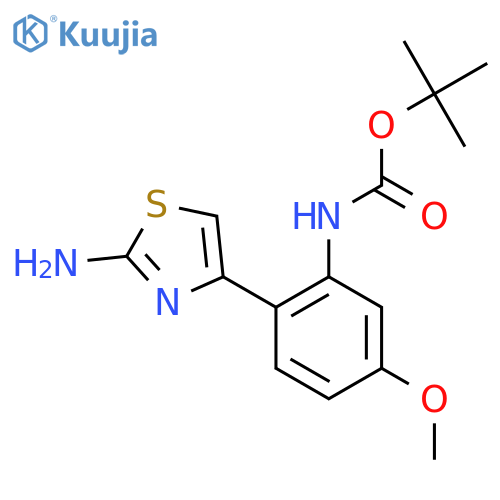 tert-butyl N-2-(2-amino-1,3-thiazol-4-yl)-5-methoxyphenylcarbamate structure