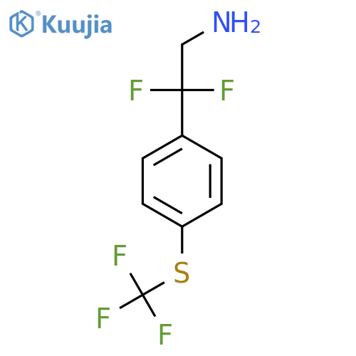 2,2-difluoro-2-{4-(trifluoromethyl)sulfanylphenyl}ethan-1-amine structure