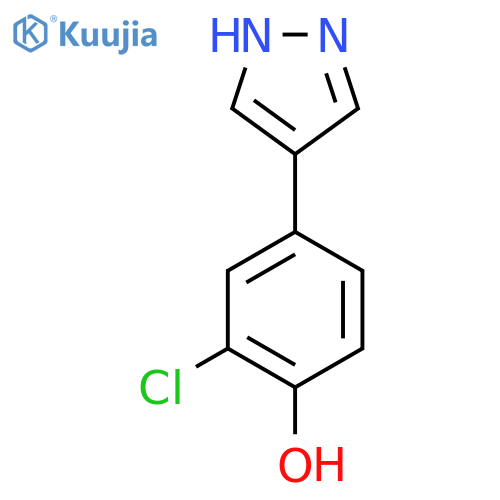 2-chloro-4-(1H-pyrazol-4-yl)phenol structure
