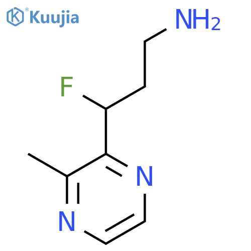 3-fluoro-3-(3-methylpyrazin-2-yl)propan-1-amine structure