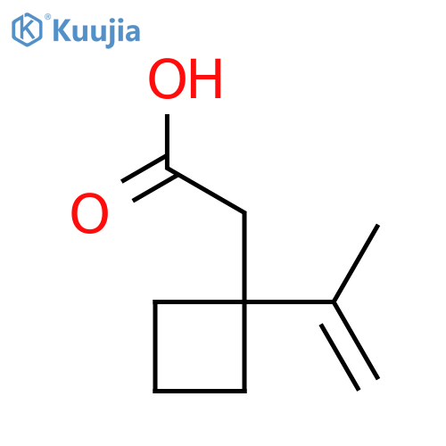 2-1-(prop-1-en-2-yl)cyclobutylacetic acid structure