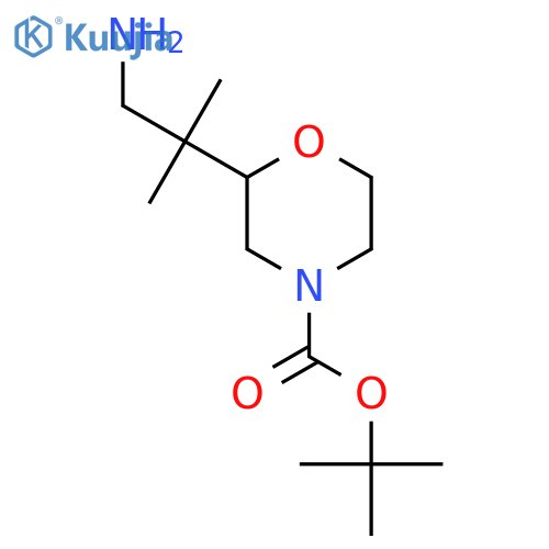 tert-butyl 2-(1-amino-2-methylpropan-2-yl)morpholine-4-carboxylate structure