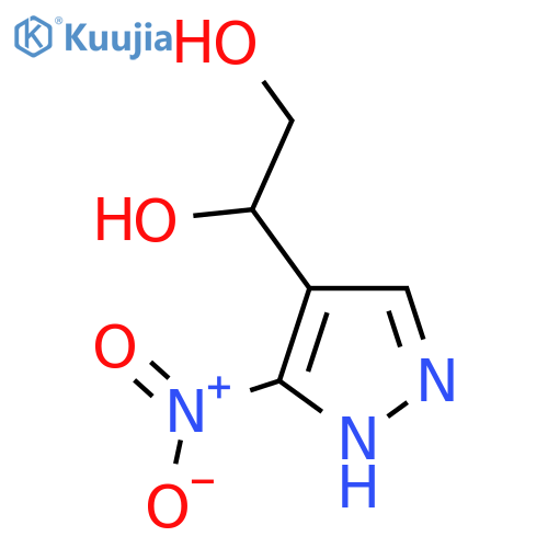 1-(3-nitro-1H-pyrazol-4-yl)ethane-1,2-diol structure