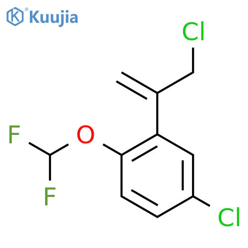 4-chloro-2-(3-chloroprop-1-en-2-yl)-1-(difluoromethoxy)benzene structure