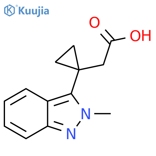 2-1-(2-methyl-2H-indazol-3-yl)cyclopropylacetic acid structure