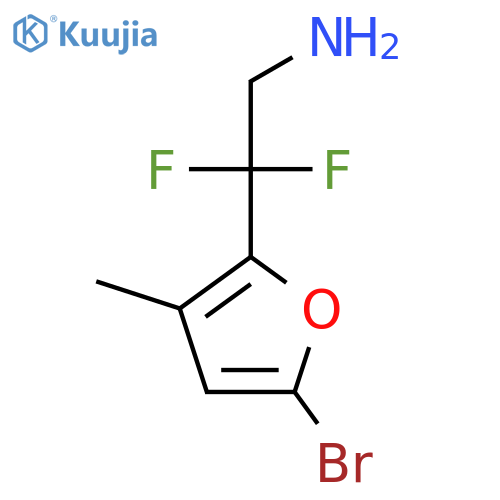 2-(5-bromo-3-methylfuran-2-yl)-2,2-difluoroethan-1-amine structure