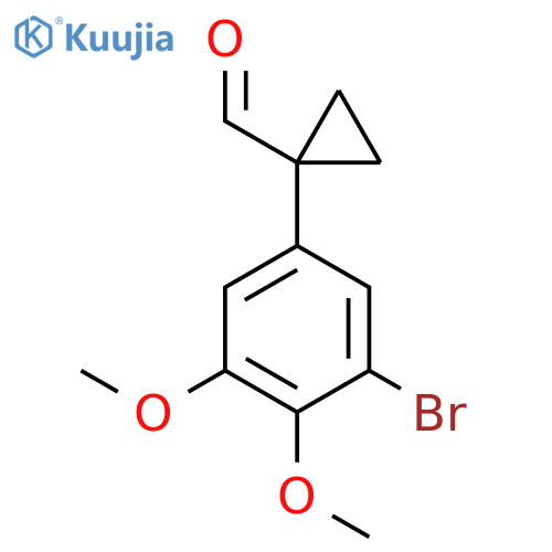 1-(3-bromo-4,5-dimethoxyphenyl)cyclopropane-1-carbaldehyde structure