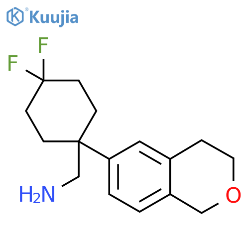 1-(3,4-dihydro-1H-2-benzopyran-6-yl)-4,4-difluorocyclohexylmethanamine structure