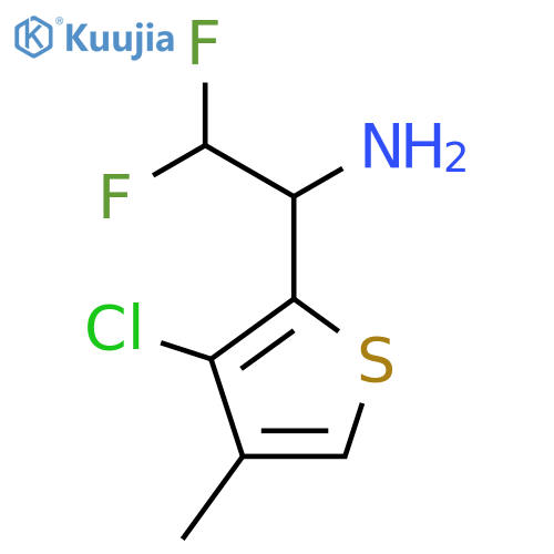 1-(3-chloro-4-methylthiophen-2-yl)-2,2-difluoroethan-1-amine structure