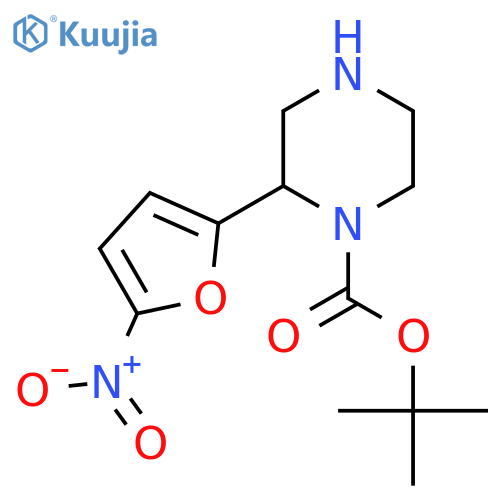 tert-butyl 2-(5-nitrofuran-2-yl)piperazine-1-carboxylate structure