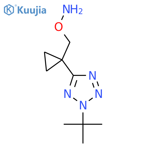 O-{1-(2-tert-butyl-2H-1,2,3,4-tetrazol-5-yl)cyclopropylmethyl}hydroxylamine structure