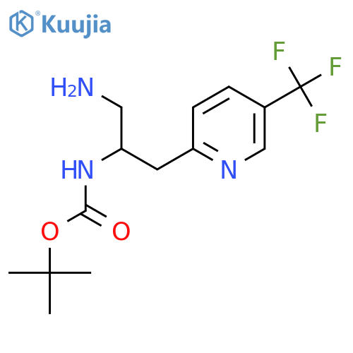 tert-butyl N-{1-amino-3-5-(trifluoromethyl)pyridin-2-ylpropan-2-yl}carbamate structure