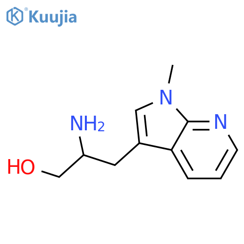 2-amino-3-{1-methyl-1H-pyrrolo2,3-bpyridin-3-yl}propan-1-ol structure