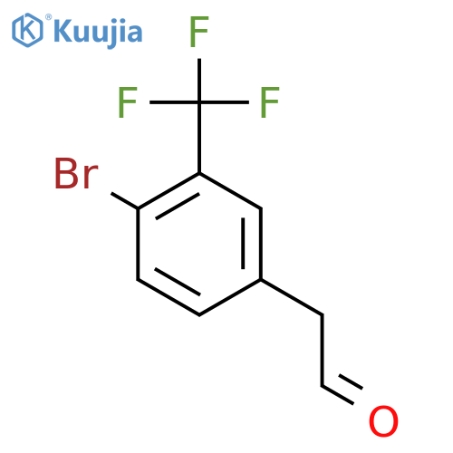 2-4-bromo-3-(trifluoromethyl)phenylacetaldehyde structure