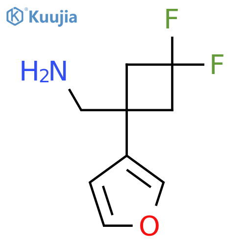 3,3-difluoro-1-(furan-3-yl)cyclobutylmethanamine structure