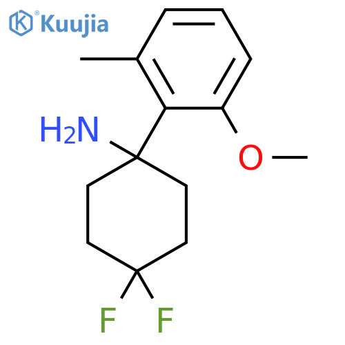 4,4-difluoro-1-(2-methoxy-6-methylphenyl)cyclohexan-1-amine structure