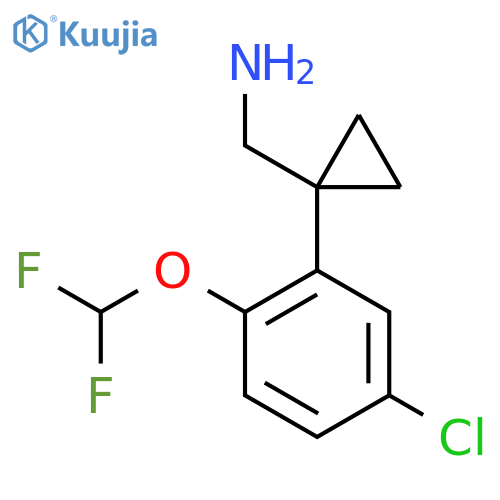 {1-5-chloro-2-(difluoromethoxy)phenylcyclopropyl}methanamine structure