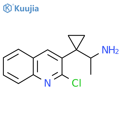 1-1-(2-chloroquinolin-3-yl)cyclopropylethan-1-amine structure