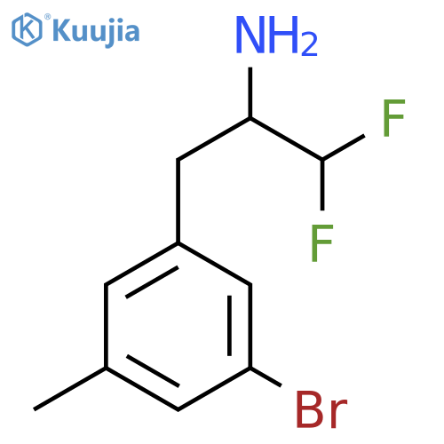 3-(3-bromo-5-methylphenyl)-1,1-difluoropropan-2-amine structure