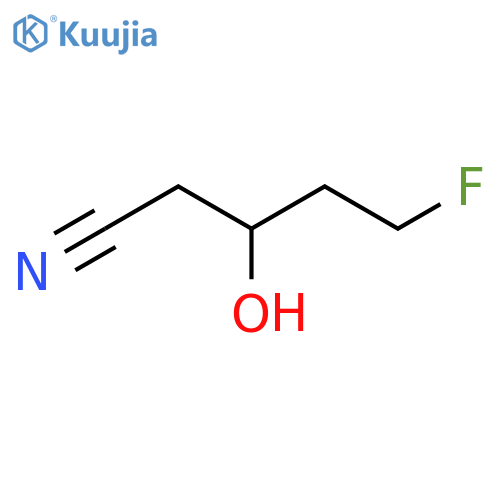 5-fluoro-3-hydroxypentanenitrile structure