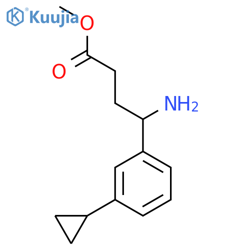 methyl 4-amino-4-(3-cyclopropylphenyl)butanoate structure