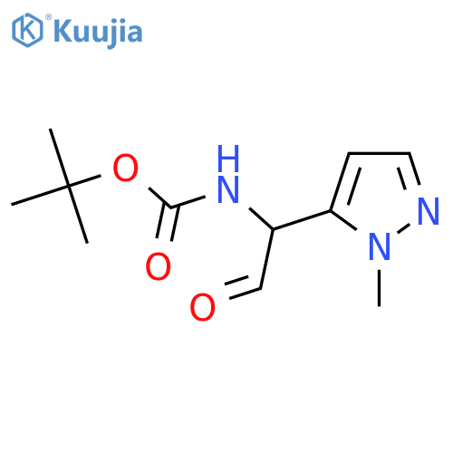 tert-butyl N-1-(1-methyl-1H-pyrazol-5-yl)-2-oxoethylcarbamate structure