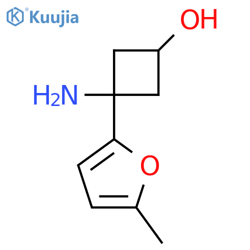 3-amino-3-(5-methylfuran-2-yl)cyclobutan-1-ol structure