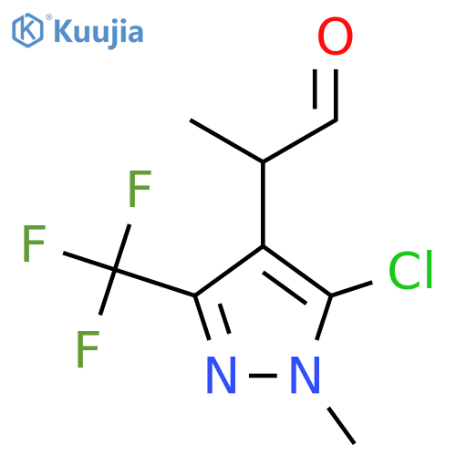 2-5-chloro-1-methyl-3-(trifluoromethyl)-1H-pyrazol-4-ylpropanal structure