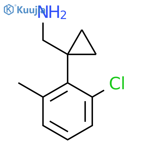 1-(2-chloro-6-methylphenyl)cyclopropylmethanamine structure