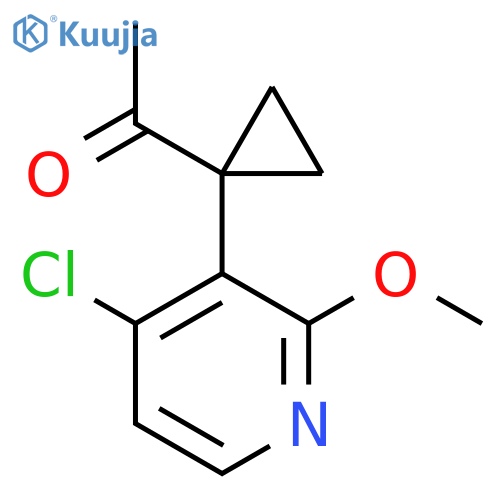 1-1-(4-chloro-2-methoxypyridin-3-yl)cyclopropylethan-1-one structure
