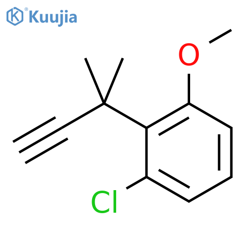 1-chloro-3-methoxy-2-(2-methylbut-3-yn-2-yl)benzene structure
