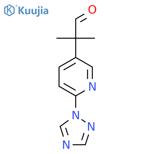 2-methyl-2-6-(1H-1,2,4-triazol-1-yl)pyridin-3-ylpropanal structure