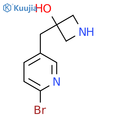 3-(6-bromopyridin-3-yl)methylazetidin-3-ol structure