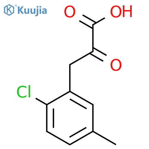 3-(2-chloro-5-methylphenyl)-2-oxopropanoic acid structure