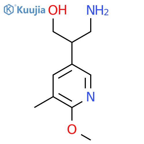 3-amino-2-(6-methoxy-5-methylpyridin-3-yl)propan-1-ol structure