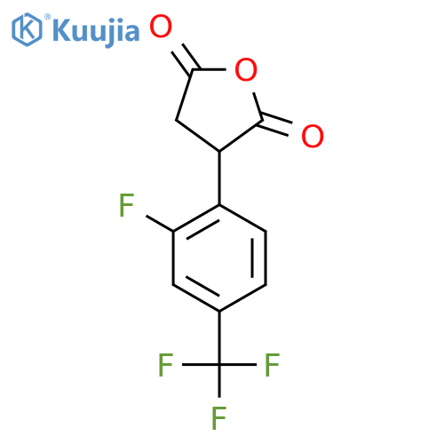 3-2-fluoro-4-(trifluoromethyl)phenyloxolane-2,5-dione structure