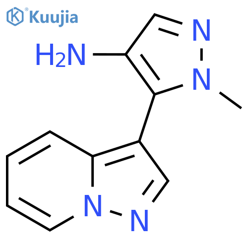 1-methyl-5-{pyrazolo1,5-apyridin-3-yl}-1H-pyrazol-4-amine structure