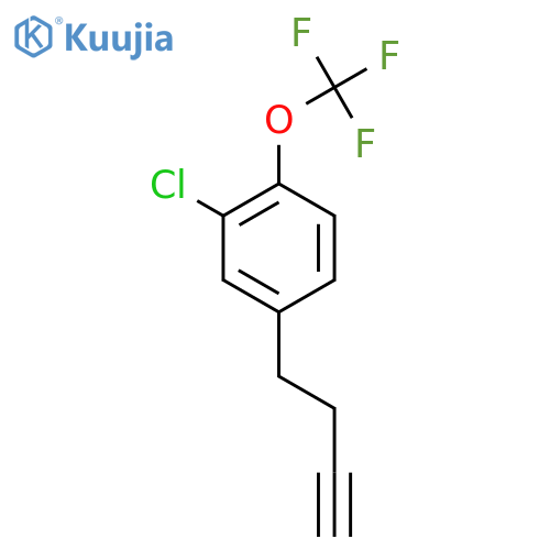 4-(but-3-yn-1-yl)-2-chloro-1-(trifluoromethoxy)benzene structure