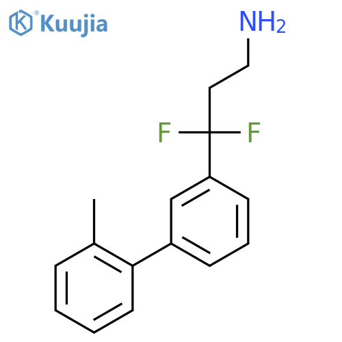 3,3-difluoro-3-3-(2-methylphenyl)phenylpropan-1-amine structure