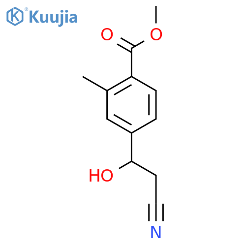 methyl 4-(2-cyano-1-hydroxyethyl)-2-methylbenzoate structure