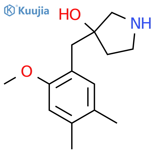 3-(2-methoxy-4,5-dimethylphenyl)methylpyrrolidin-3-ol structure