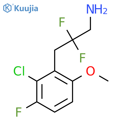 3-(2-chloro-3-fluoro-6-methoxyphenyl)-2,2-difluoropropan-1-amine structure