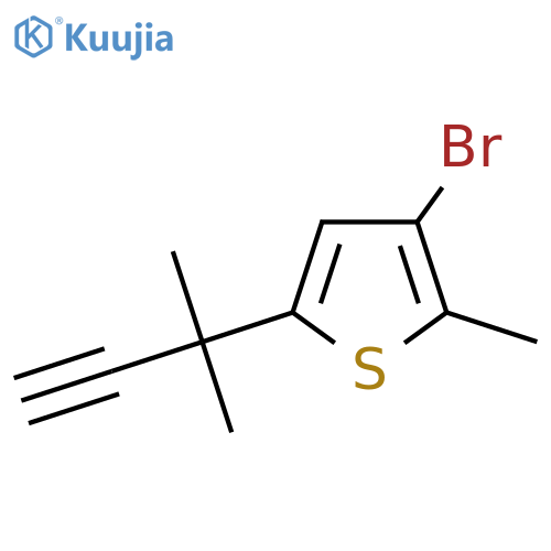 3-Bromo-2-methyl-5-(2-methylbut-3-yn-2-yl)thiophene structure