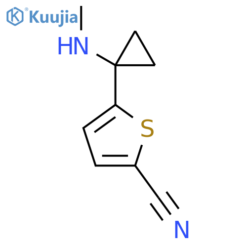 5-1-(methylamino)cyclopropylthiophene-2-carbonitrile structure