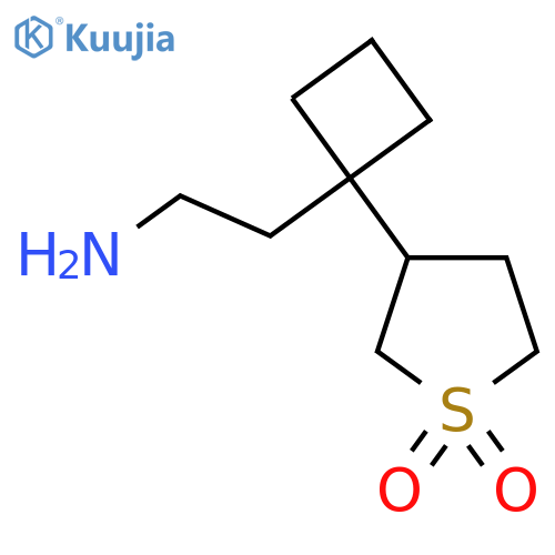 3-1-(2-aminoethyl)cyclobutyl-1lambda6-thiolane-1,1-dione structure